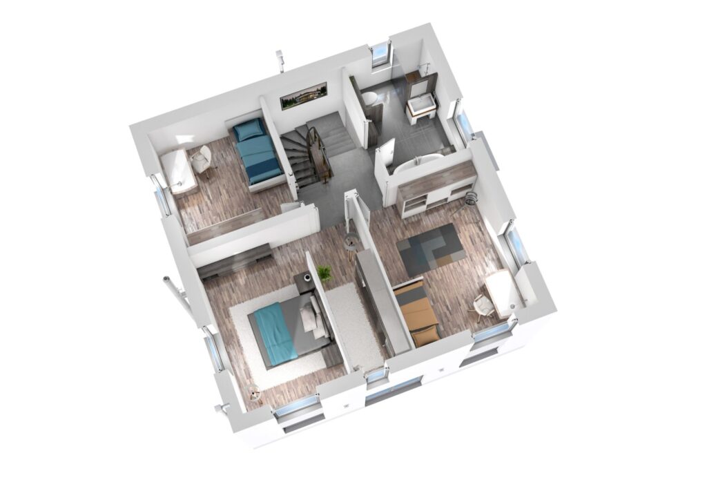 Grundrissbeispiel OG (3D)