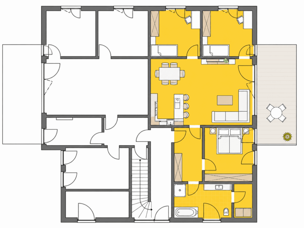 Etagenplan (EG) mit Wohnungslage