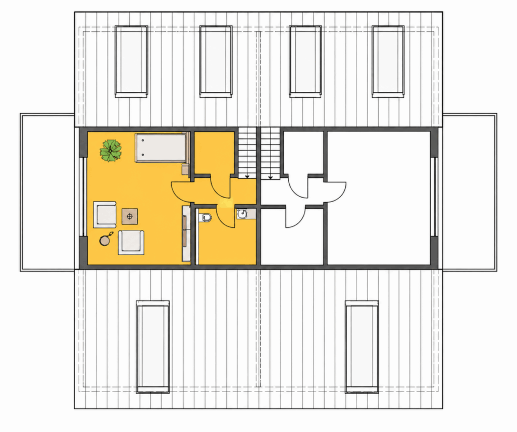 Etagenplan (DG2) mit Wohnungslage