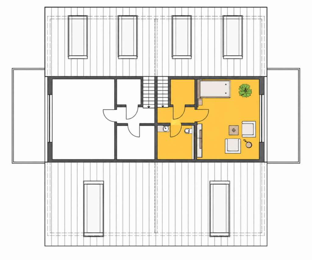 Etagenplan (DG2) mit Wohnungslage