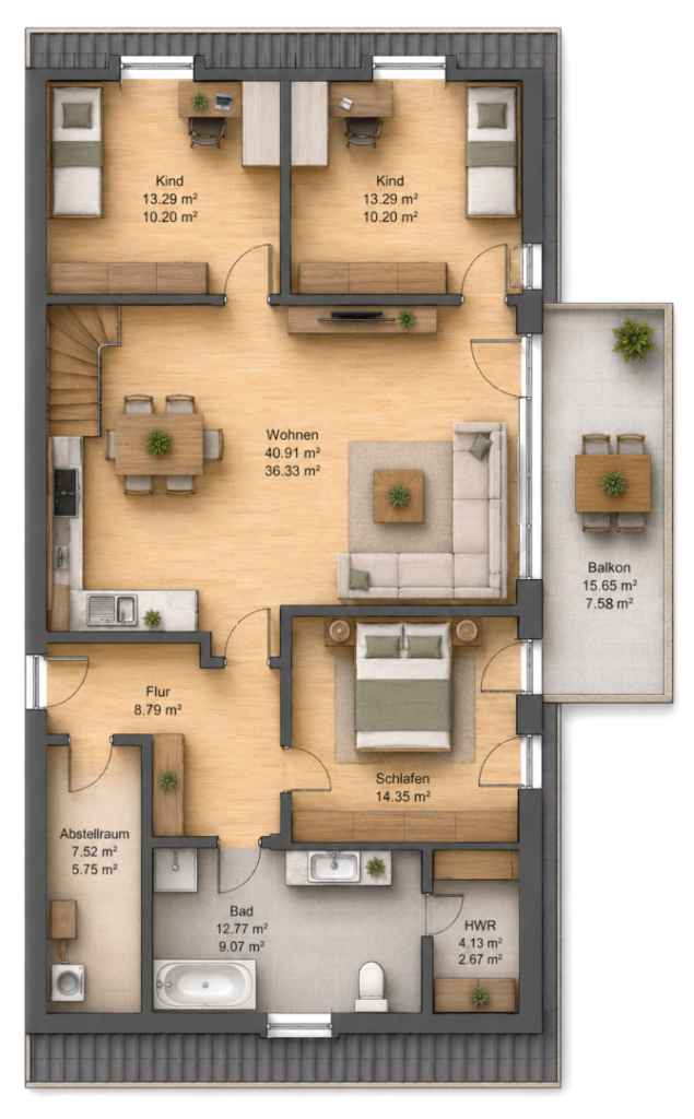 Grundriss WE 4 DG